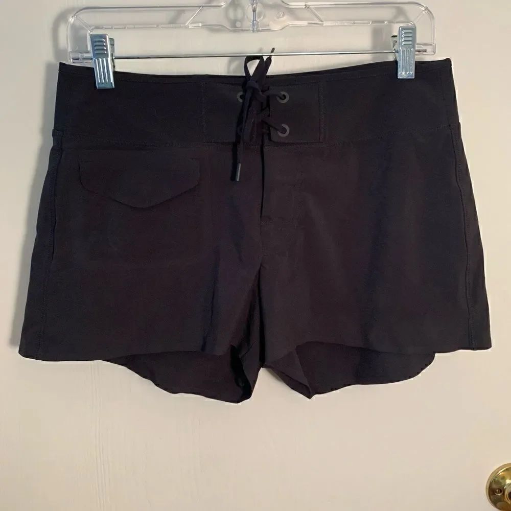 Athleta EUC black tie waist running shorts Size 2